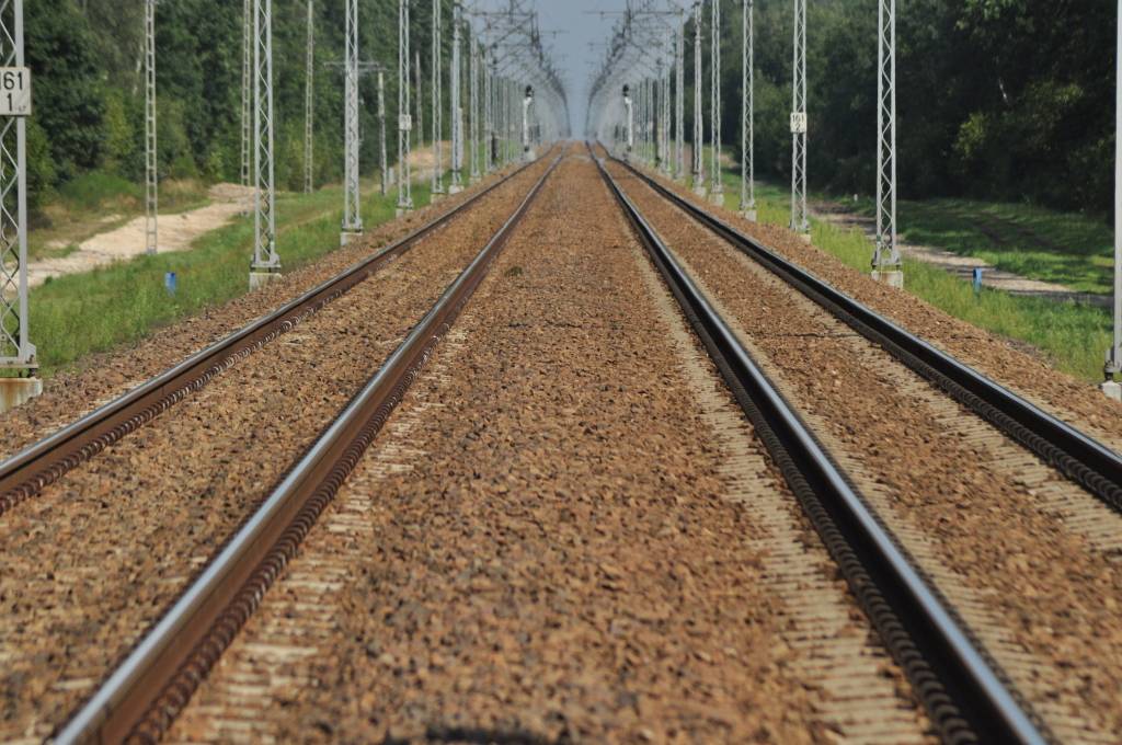 The Railway Line. Electric Traction. Tracks For Trains